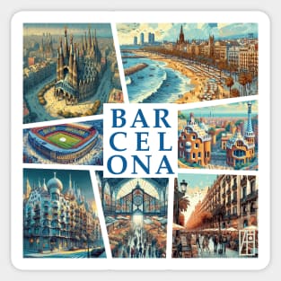 SPANISH CITY - BARCELONA - TRAVEL -1 Sticker